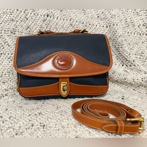 Vintage Dooney and Bourke Navy Carrier Crossbody